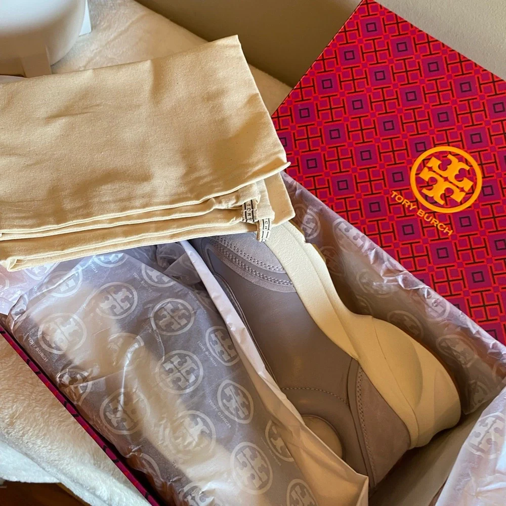 Tory Burch Good Luck Trainer Nappa Leather Sneakers - Picture 7 of 8